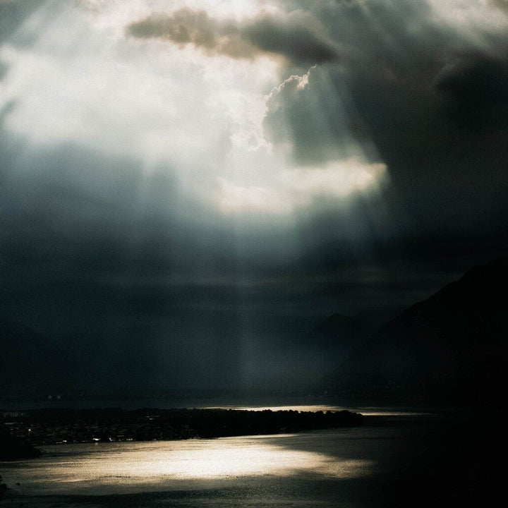 Horizon Over Lago Maggiore by Getty Images - Vertical Grain White Oak Floater