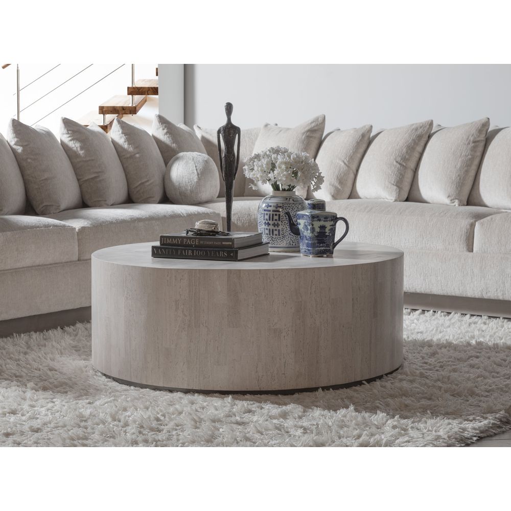 Coffee Tables Cassio Round Cocktail Table - Creamy White