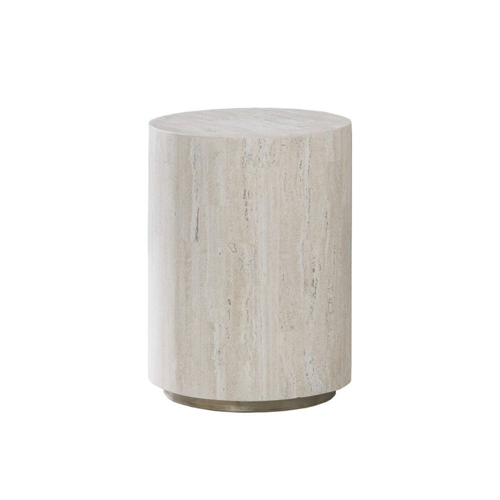 Side Tables Cassio Round Drum Spot Table - Creamy White