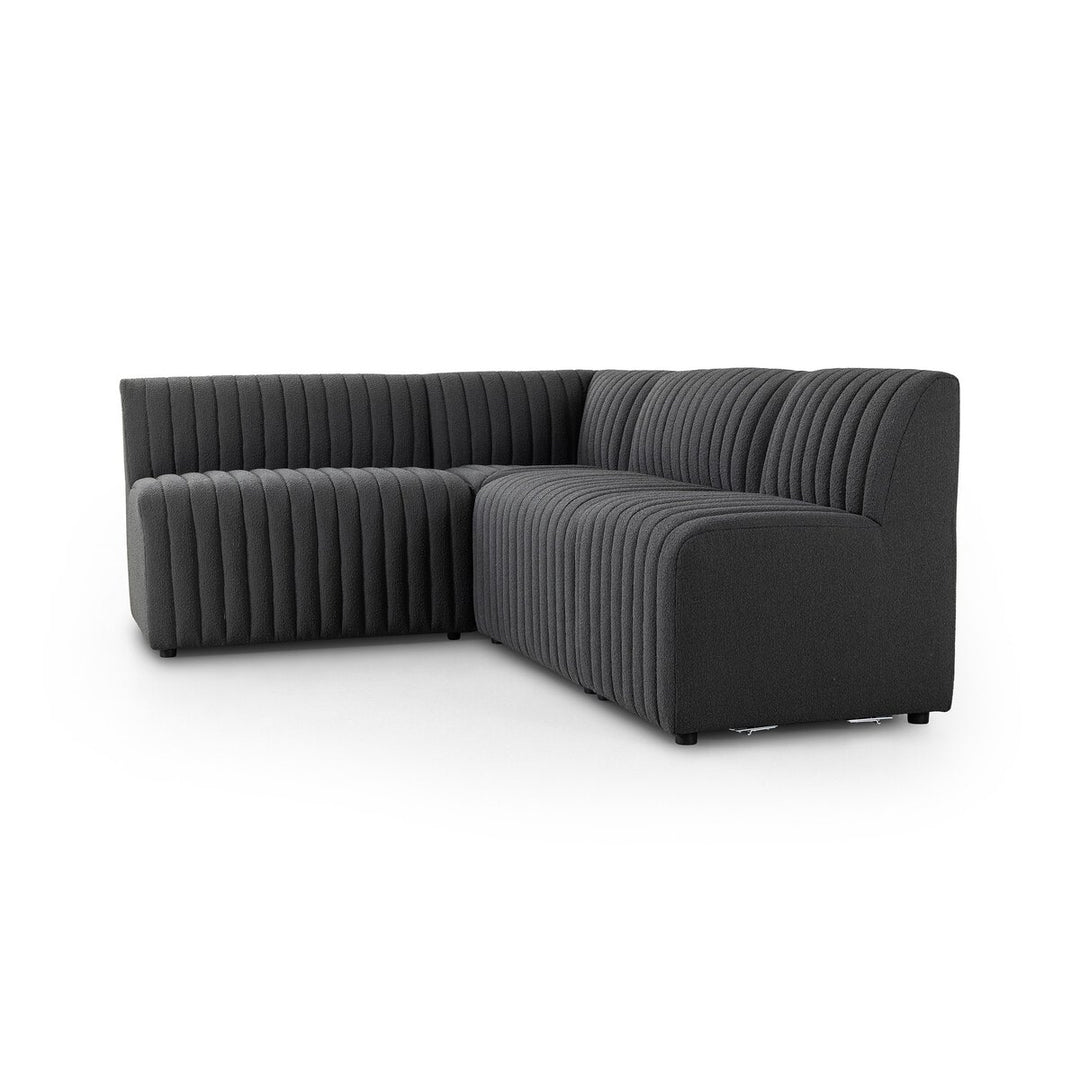 Donovan Dining Banquette, L-Shape - 91.5" - Fiqa Boucle Charcoal