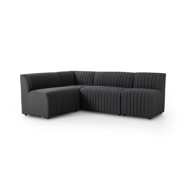 Donovan Dining Banquette, L-Shape - 91.5" - Fiqa Boucle Charcoal