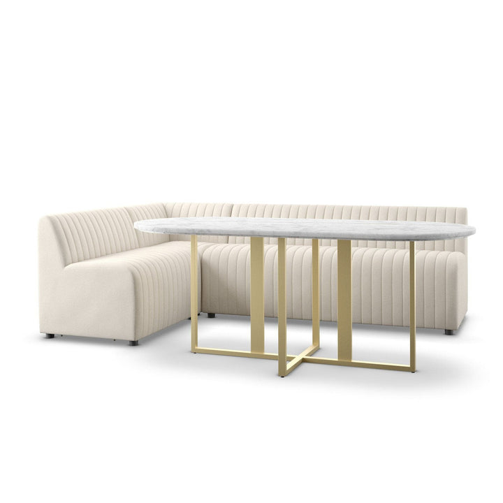 Alexander Dining Banquette, L-Shape - Capri Oatmeal