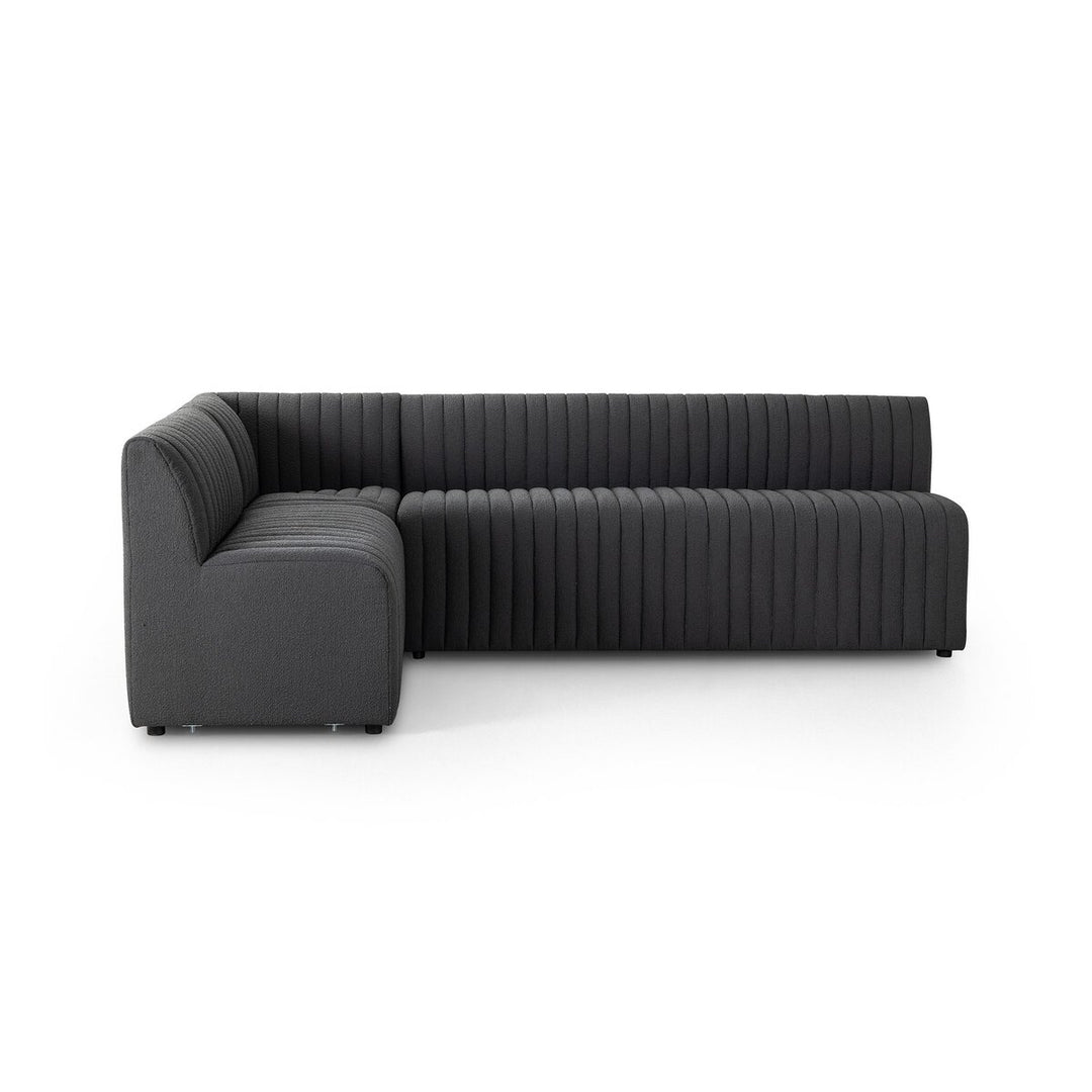 Donovan Dining Banquette, L-Shape - 100" - Fiqa Boucle Charcoal