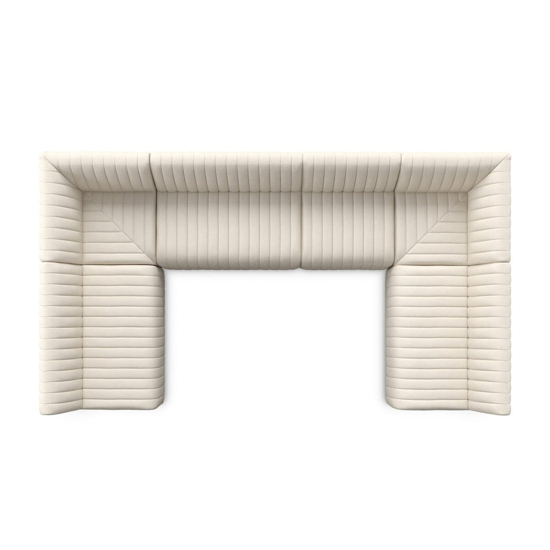 Donovan Dining Banquette, U Shape - 119.5" - Capri Oatmeal