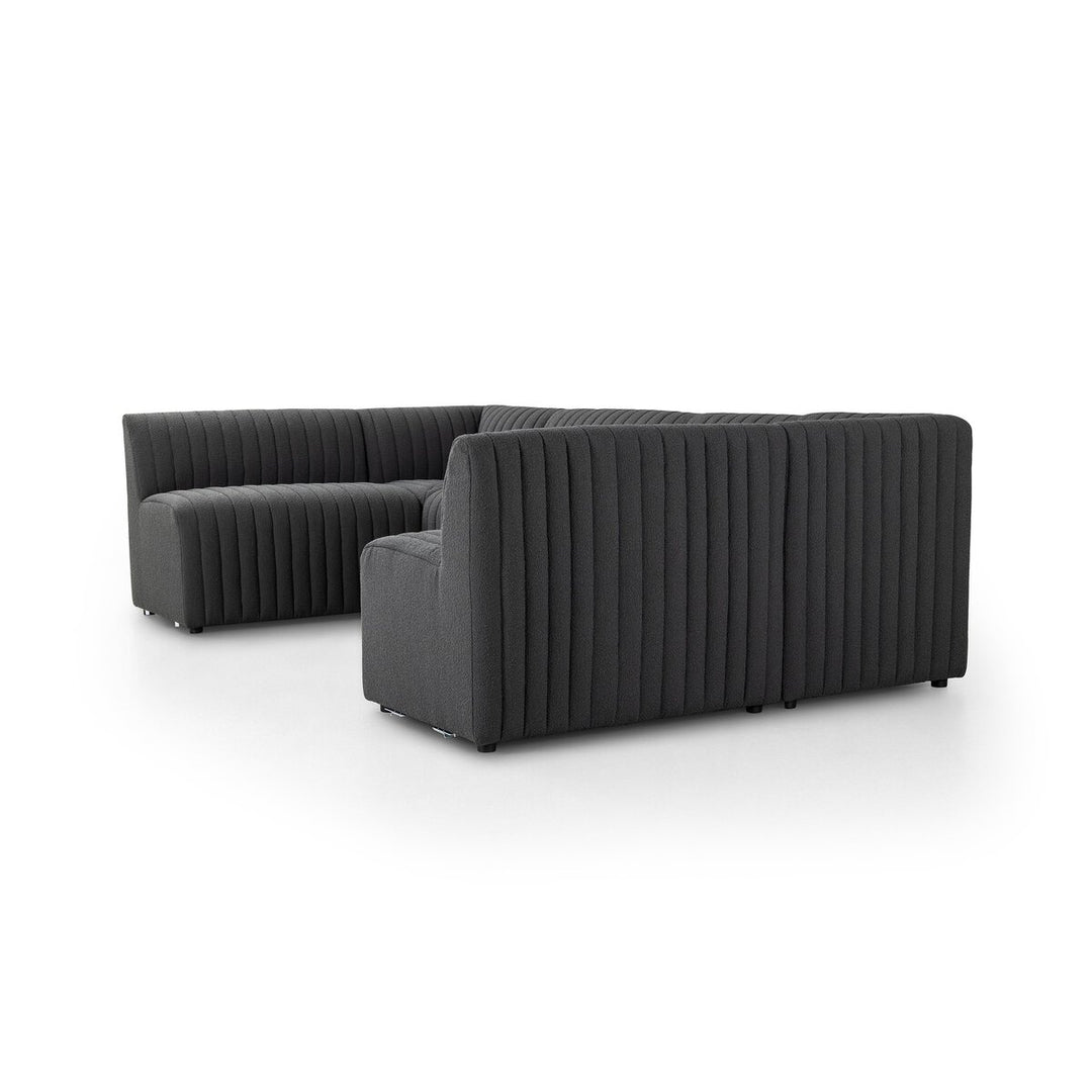 Donovan Dining Banquette, U Shape - 119.5" - Fiqa Boucle Charcoal