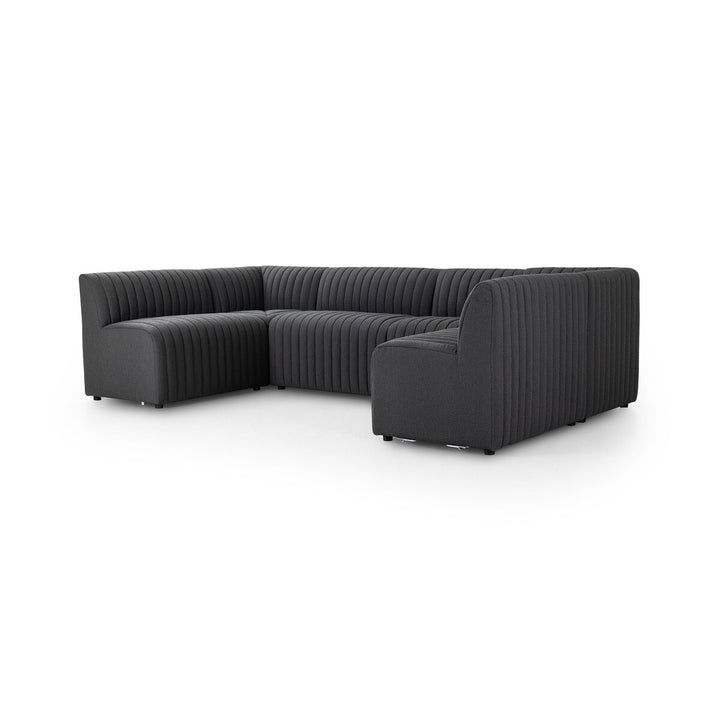 Donovan Dining Banquette, U Shape - 119.5" - Fiqa Boucle Charcoal