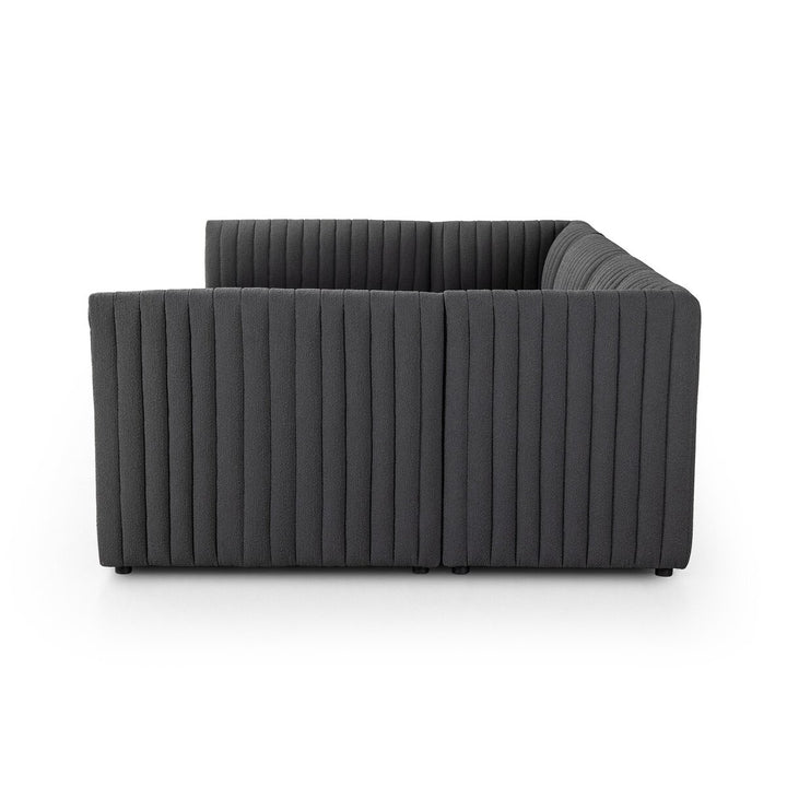 Donovan Dining Banquette, U Shape - 119.5" - Fiqa Boucle Charcoal