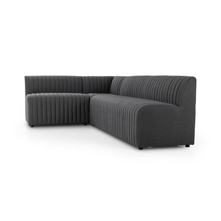 Donovan Dining Banquette, L-Shape - 110" - Fiqa Boucle Charcoal