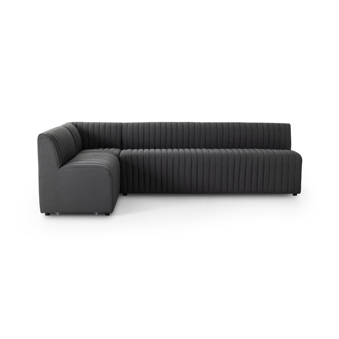 Donovan Dining Banquette, L-Shape - 110" - Fiqa Boucle Charcoal