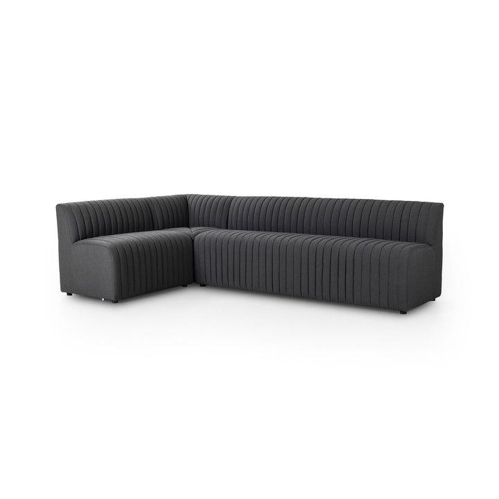 Donovan Dining Banquette, L-Shape - 110" - Fiqa Boucle Charcoal