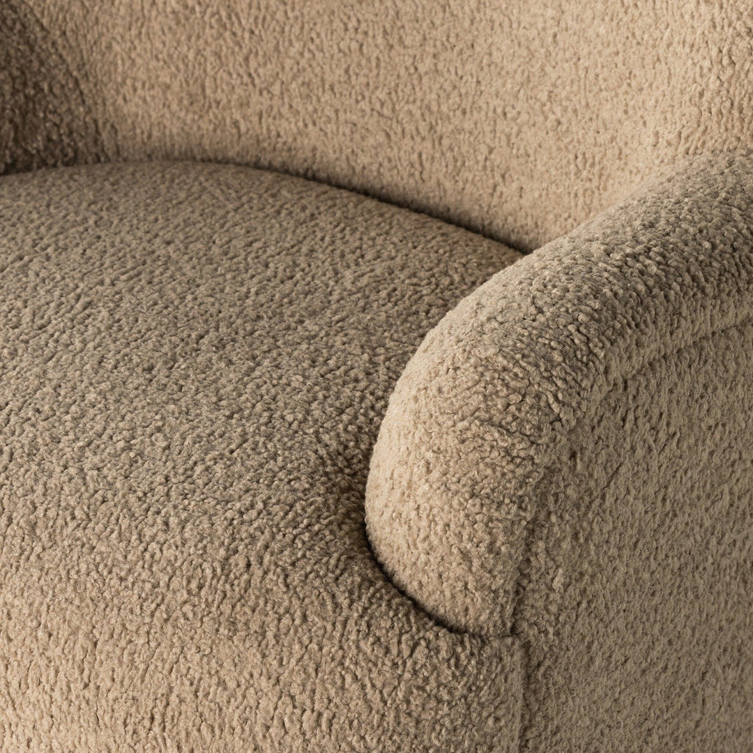 Kaden Swivel Chair - Sheepskin Camel