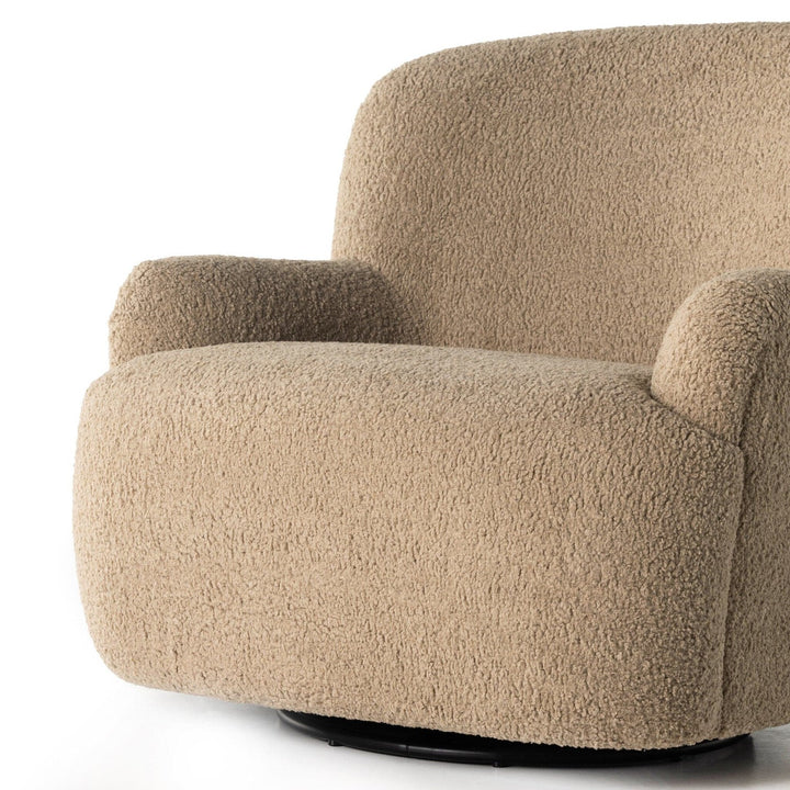 Kaden Swivel Chair - Sheepskin Camel