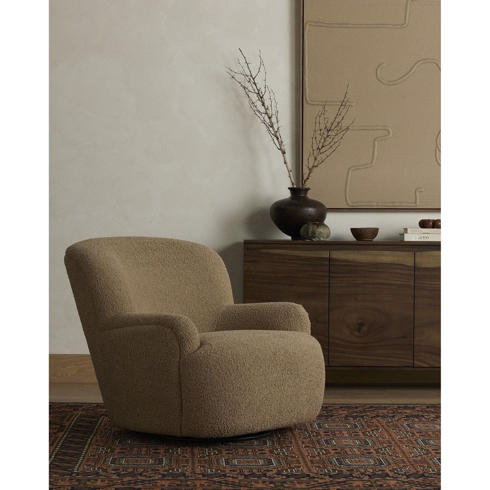 Lounge Chairs Haviland Swivel Chair - Sheepskin Camel