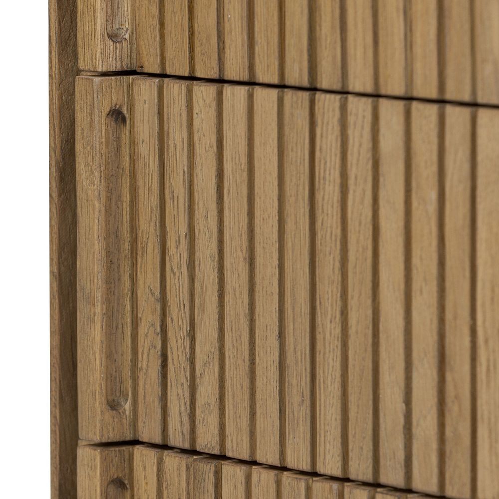 Leo Nightstand - Rustic Light Natural Oak Veneer