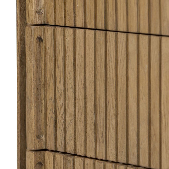 Leo Nightstand - Rustic Light Natural Oak Veneer