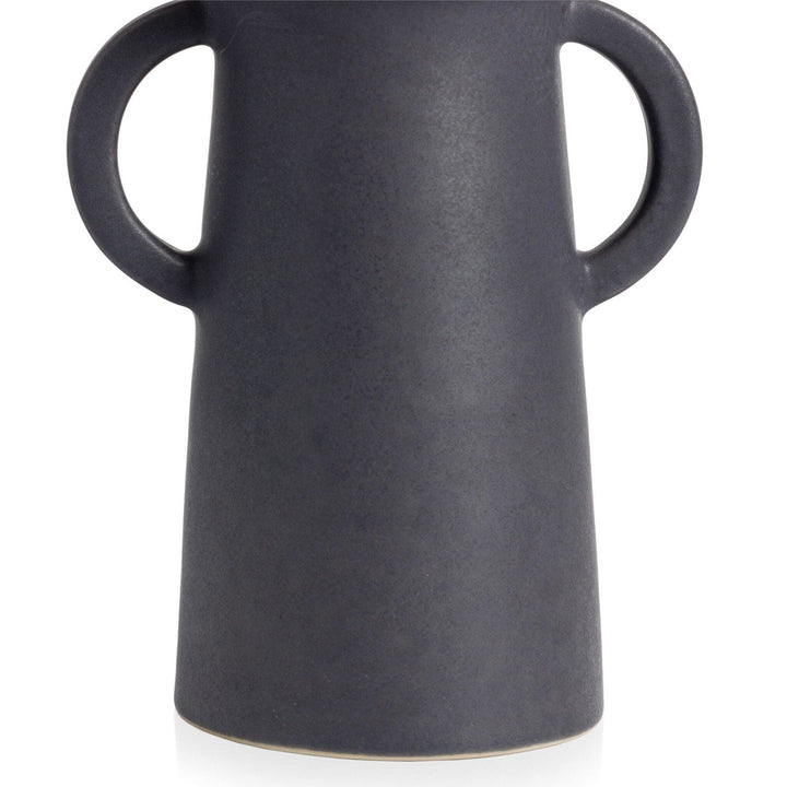 Anika Narrow Vase - Matte Black Ceramic