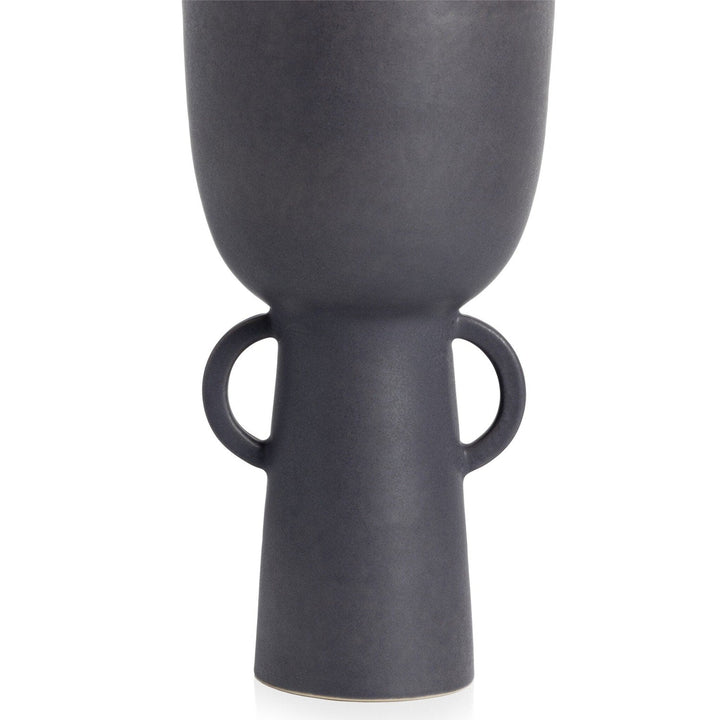 Anika Narrow Vase - Matte Black Ceramic