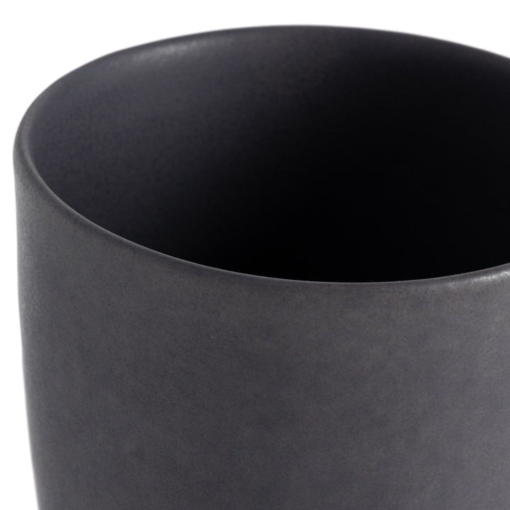 Anika Narrow Vase - Matte Black Ceramic