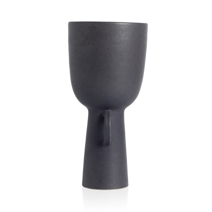 Anika Narrow Vase - Matte Black Ceramic