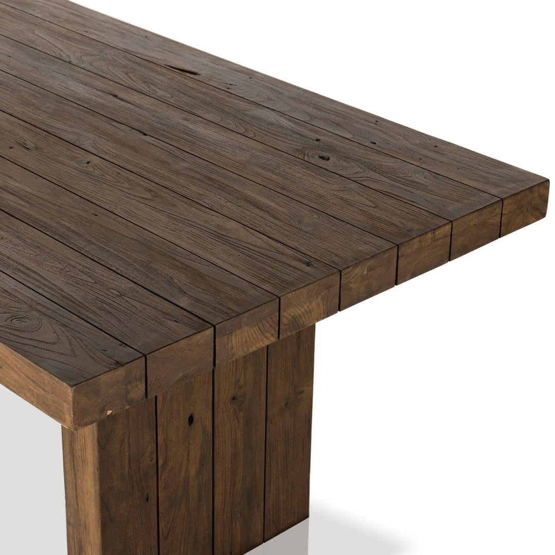 Elwood Outdoor Dining Table - Stained Heritage Brown-FSC