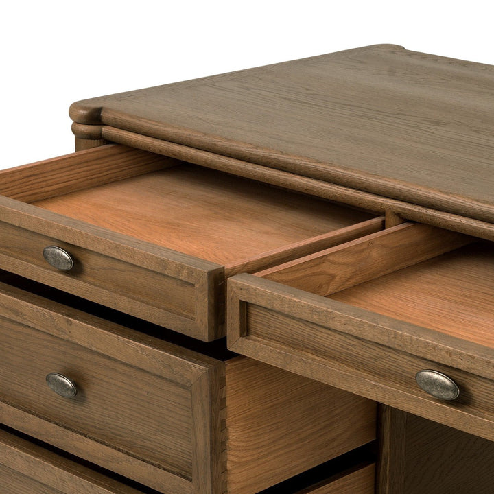 Marseille Executive Desk - Toasted Oak