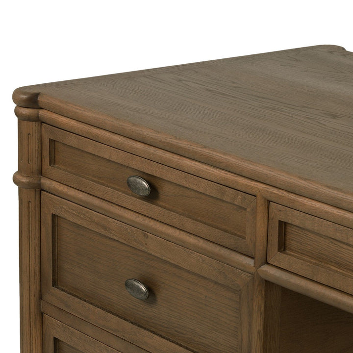 Marseille Executive Desk - Toasted Oak