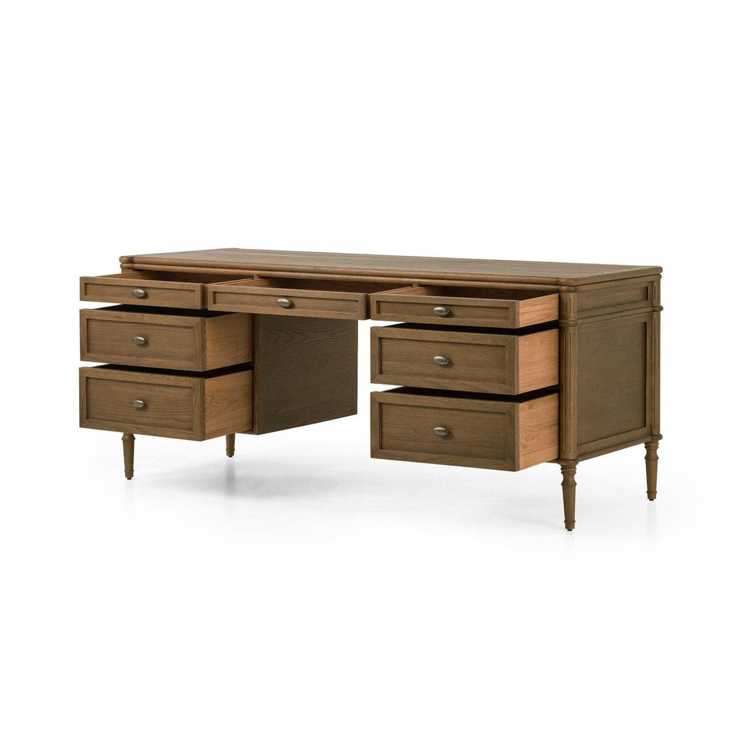 Marseille Executive Desk - Toasted Oak