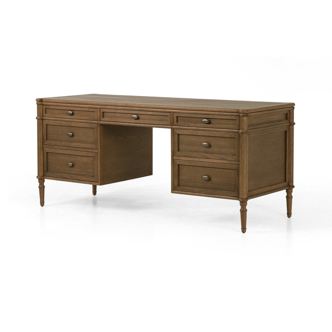 Marseille Executive Desk - Toasted Oak