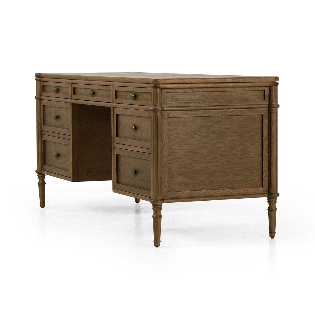 Marseille Executive Desk - Toasted Oak