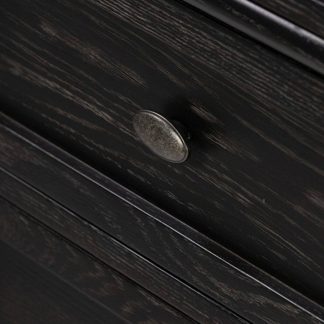 Marseille Executive Desk - Distressed Black