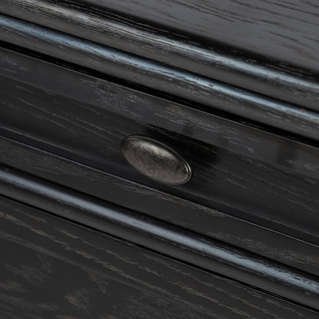 Marseille Executive Desk - Distressed Black