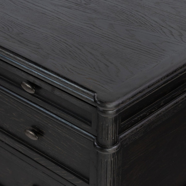 Marseille Executive Desk - Distressed Black