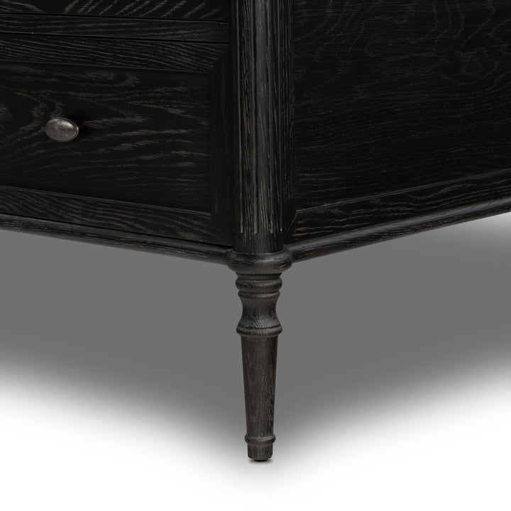 Marseille Executive Desk - Distressed Black