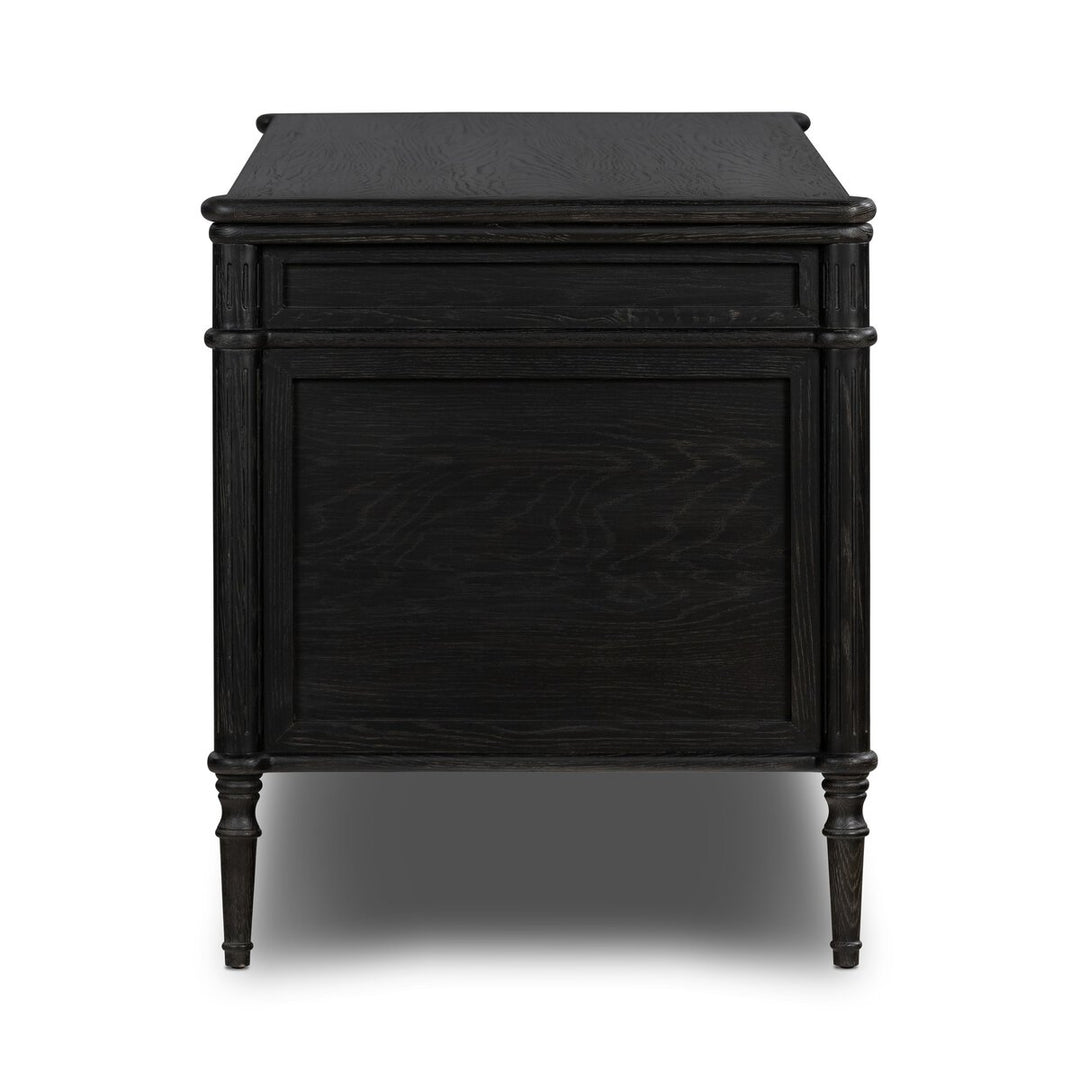 Marseille Executive Desk - Distressed Black