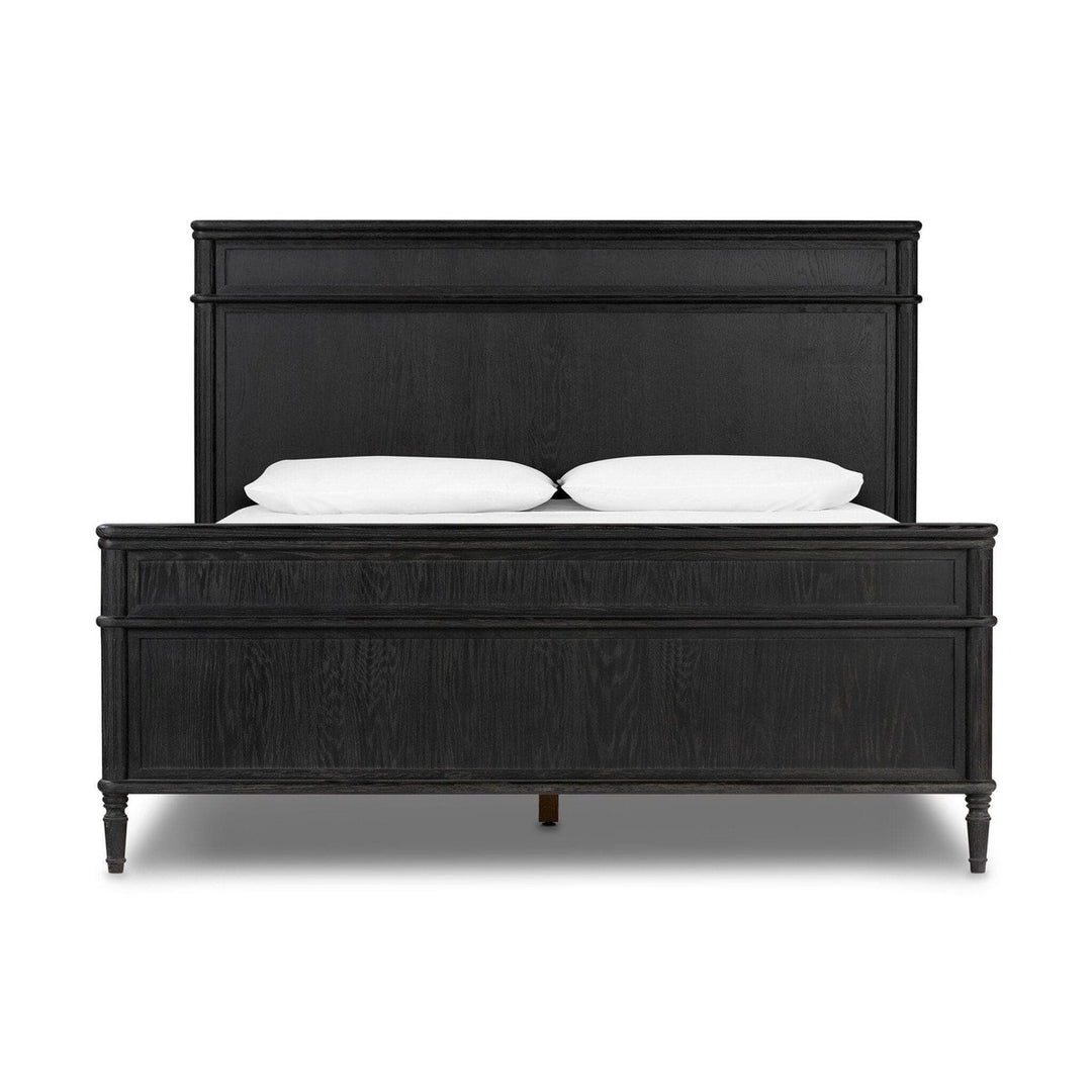 Langley Bed - Distressed Black - King