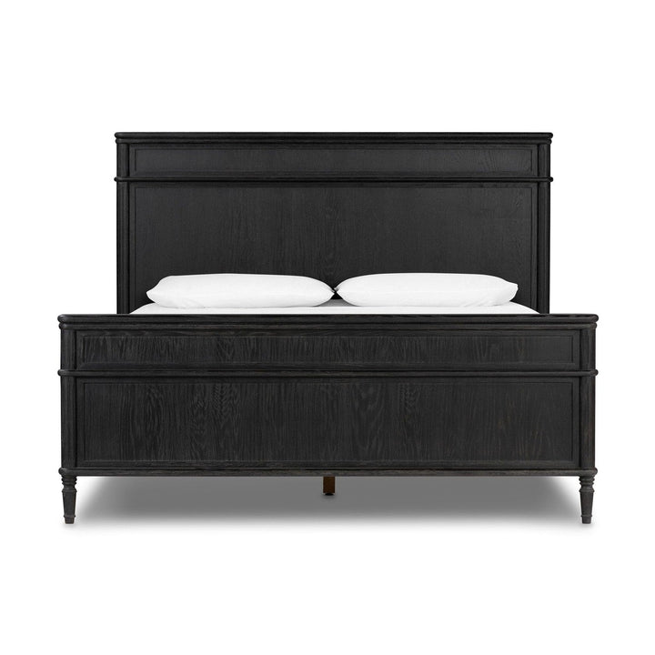 Langley Bed - Distressed Black - King