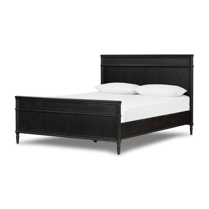 Langley Bed - Distressed Black - King