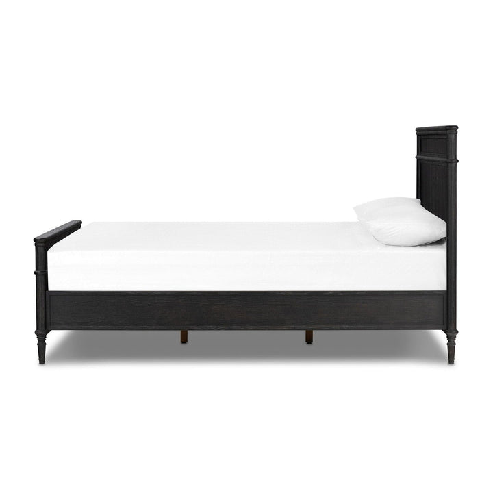 Langley Bed - Distressed Black - King