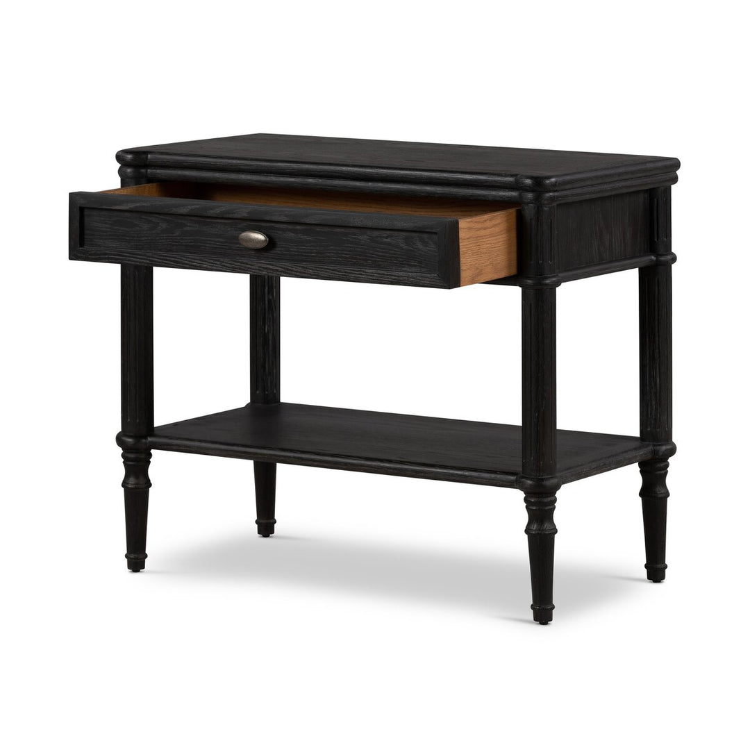 Marseille Nightstand - Distressed Black