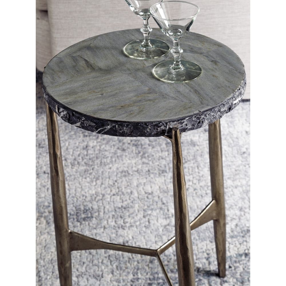 Side Tables Tybalt Spot Table - Silver Leaf