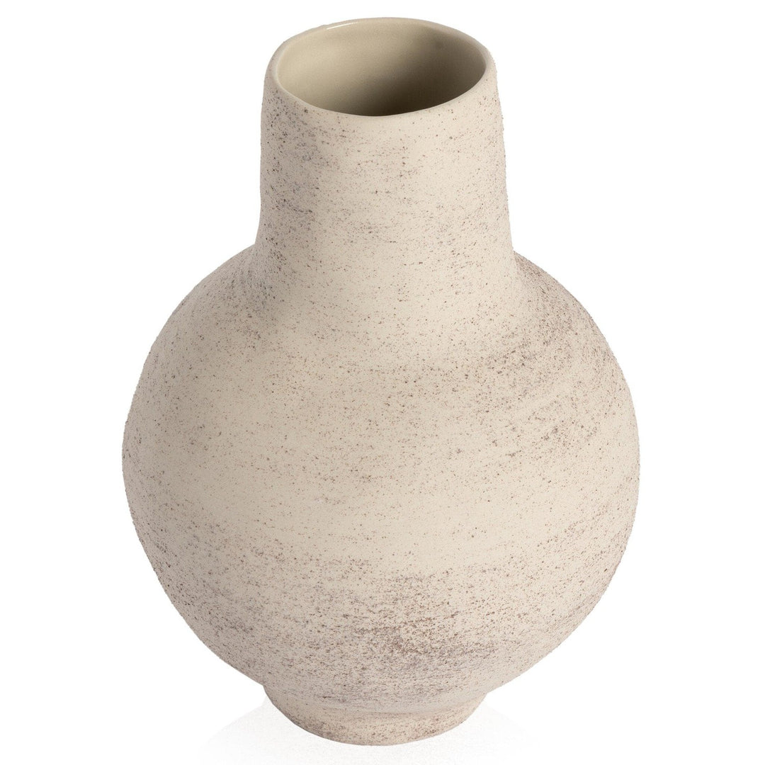 Aria Round Vase - Distressed Cream