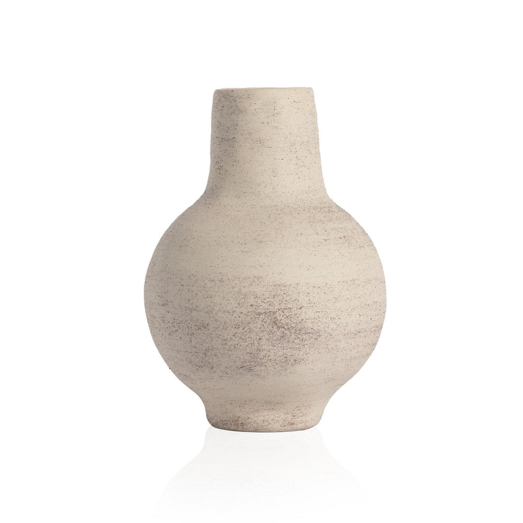 Aria Round Vase - Distressed Cream