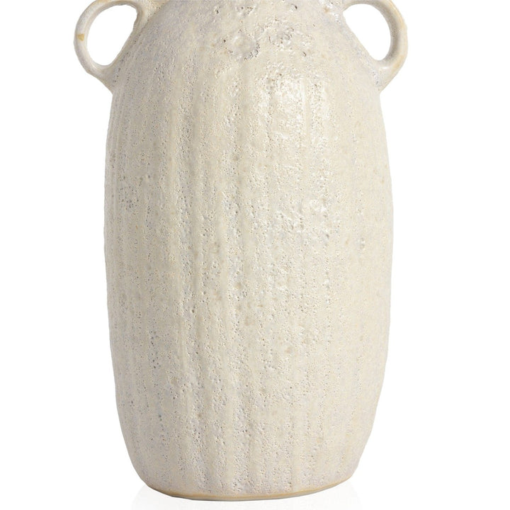 Cascade Vase - Eggshell White Ceramic