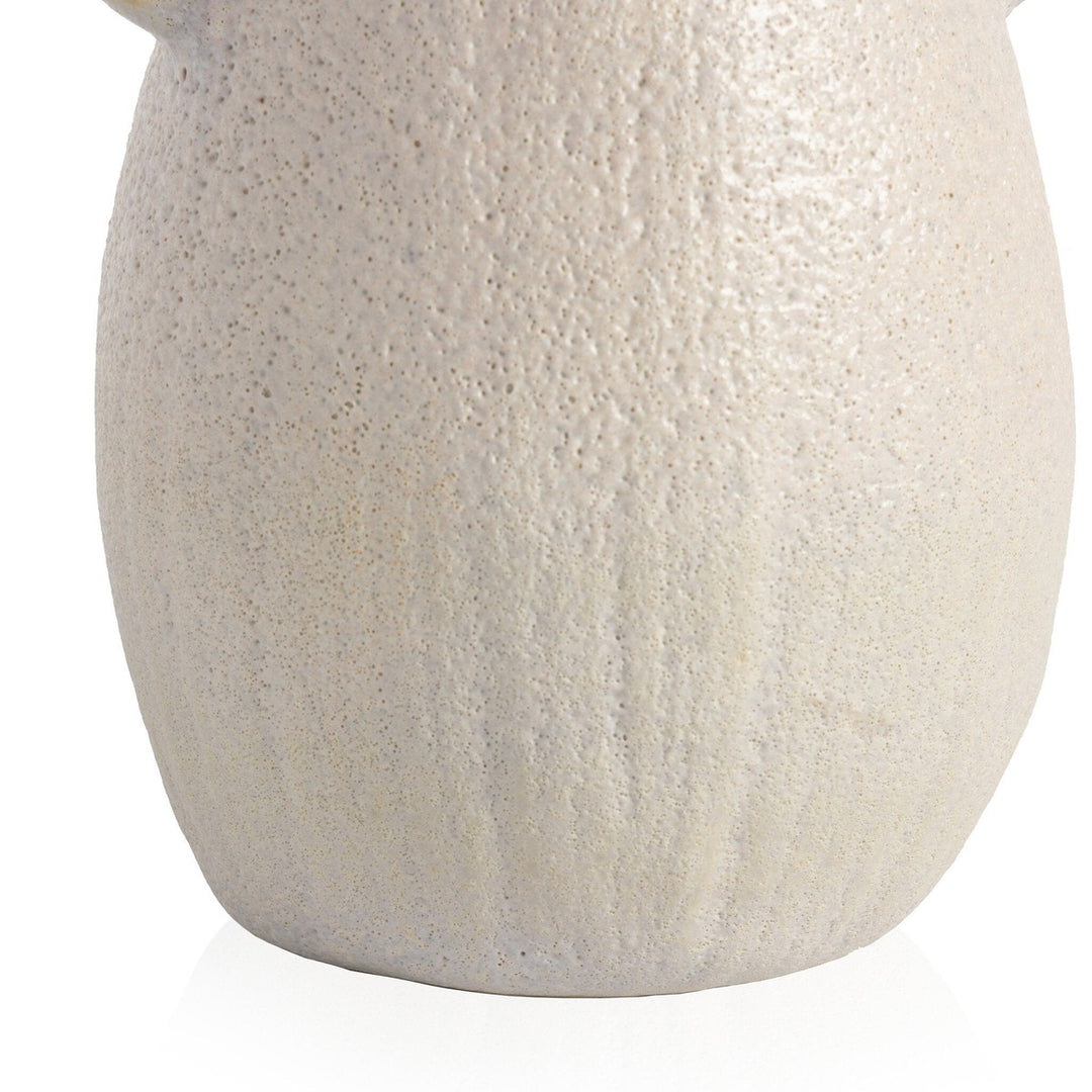 Cascade Large Vase - Eggshell White Ceramic