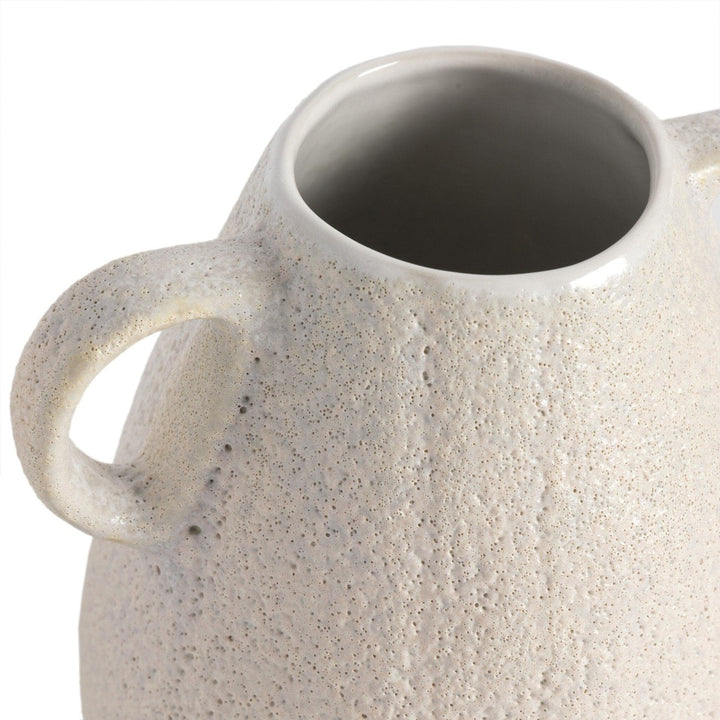 Cascade Large Vase - Eggshell White Ceramic