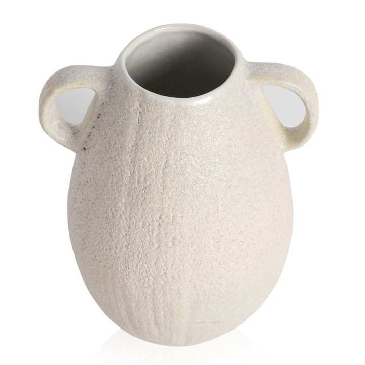 Cascade Large Vase - Eggshell White Ceramic