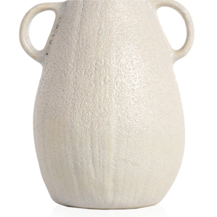 Cascade Large Vase - Eggshell White Ceramic