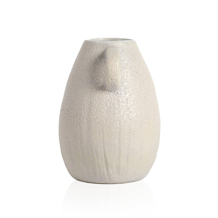 Cascade Large Vase - Eggshell White Ceramic