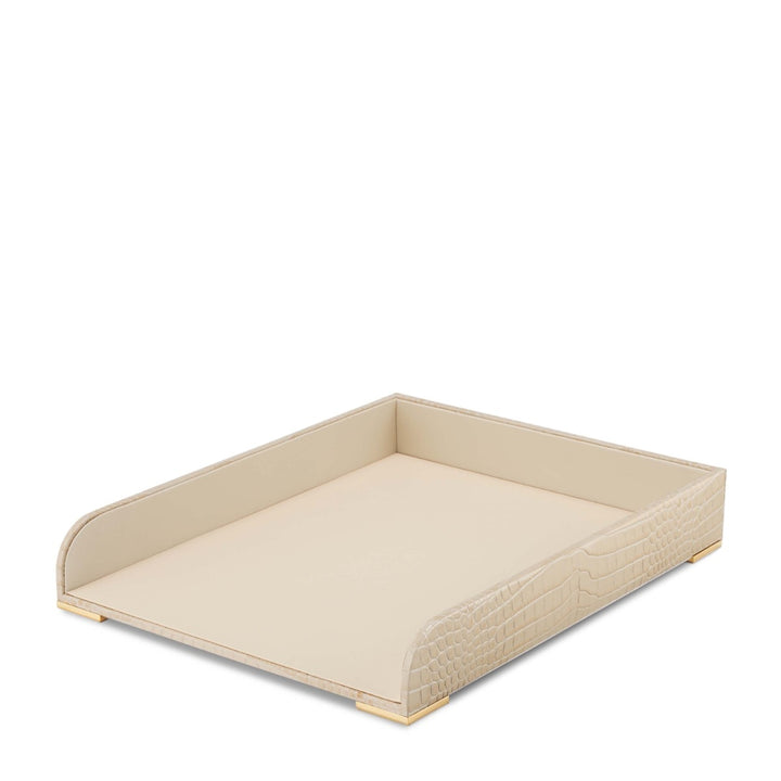 Classic Croc Leather Paper Tray - image 4
