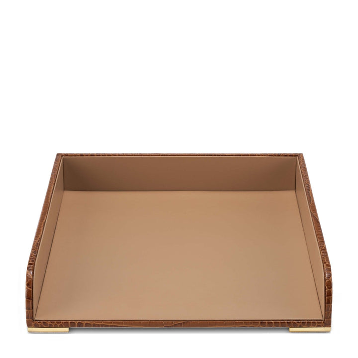 Classic Croc Leather Paper Tray - image 3